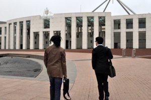 Walking into Parliament House